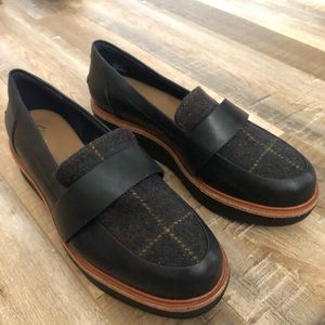Clarks Plaid Loafers